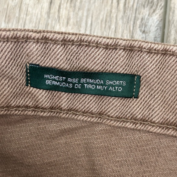 Wild Fable High Rise Distressed Bermuda Jean Shorts size 6/28R Brown. - Picture 9 of 10